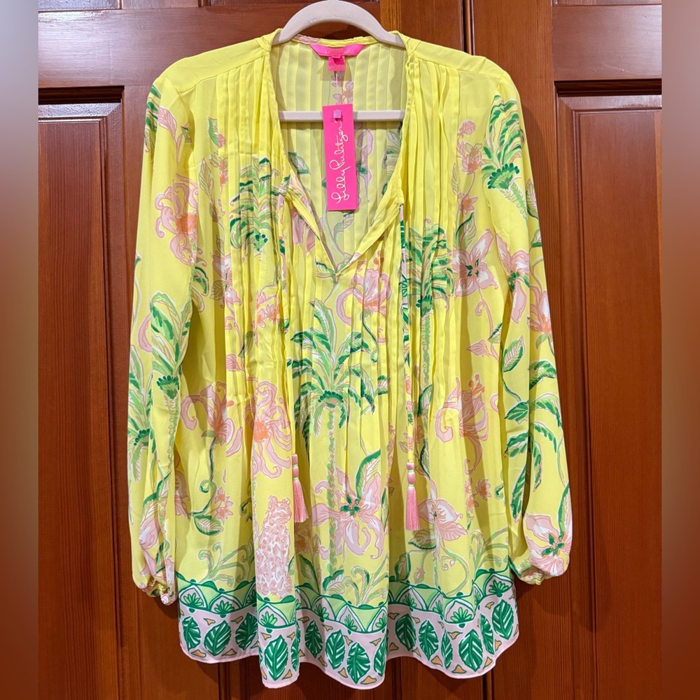 Lilly Pulitzer Marlina Long Sleeve Tunic Size L NWT
